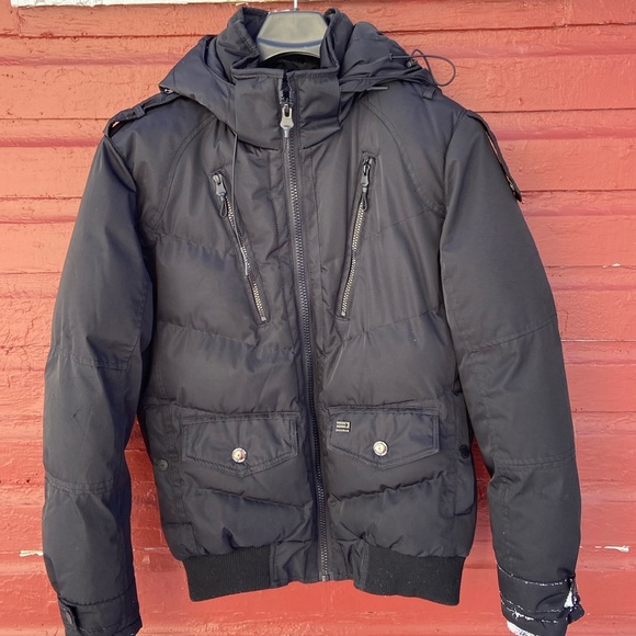 Projek Raw Black Puffer Jacket Winter Coat Men's Size S - Picture 14 of 14